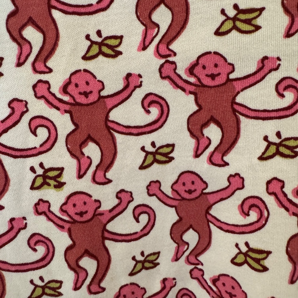 Roller Rabbit Pink Monkey PJs - Picture 3 of 4
